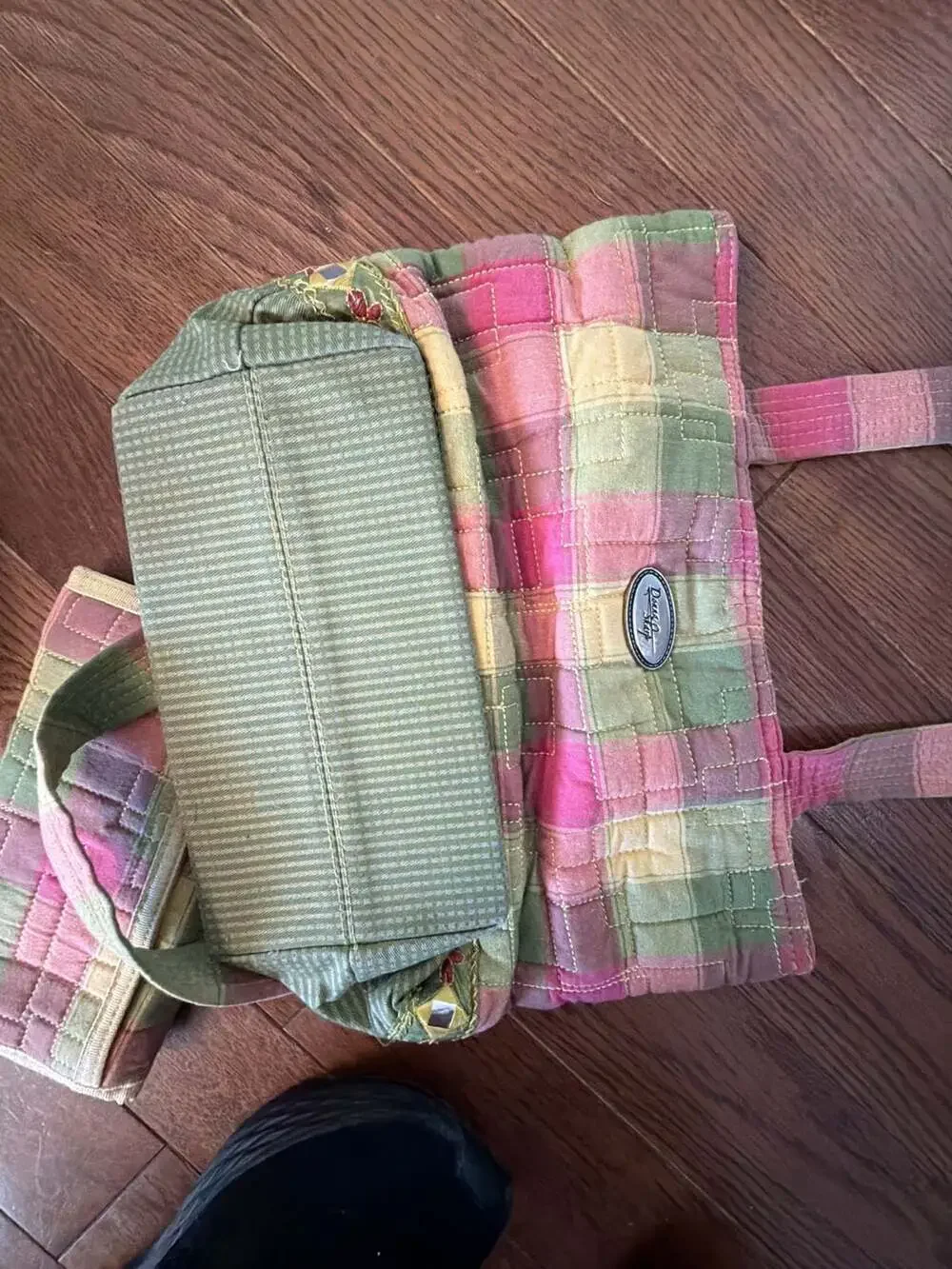 Vintage Donna Sharp Quilted Patchwork Tote Bag and Wallet Set